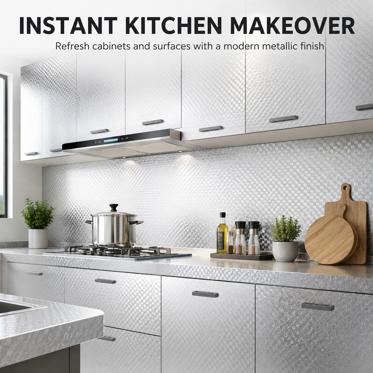 💧Oil-Proof & Waterproof✨ Easy-Clean Kitchen Wallpaper