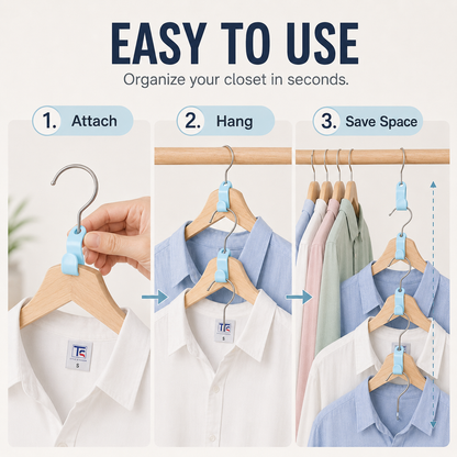 ✨50PCS Hanger Connector Hooks👕 Organize More Save More Space