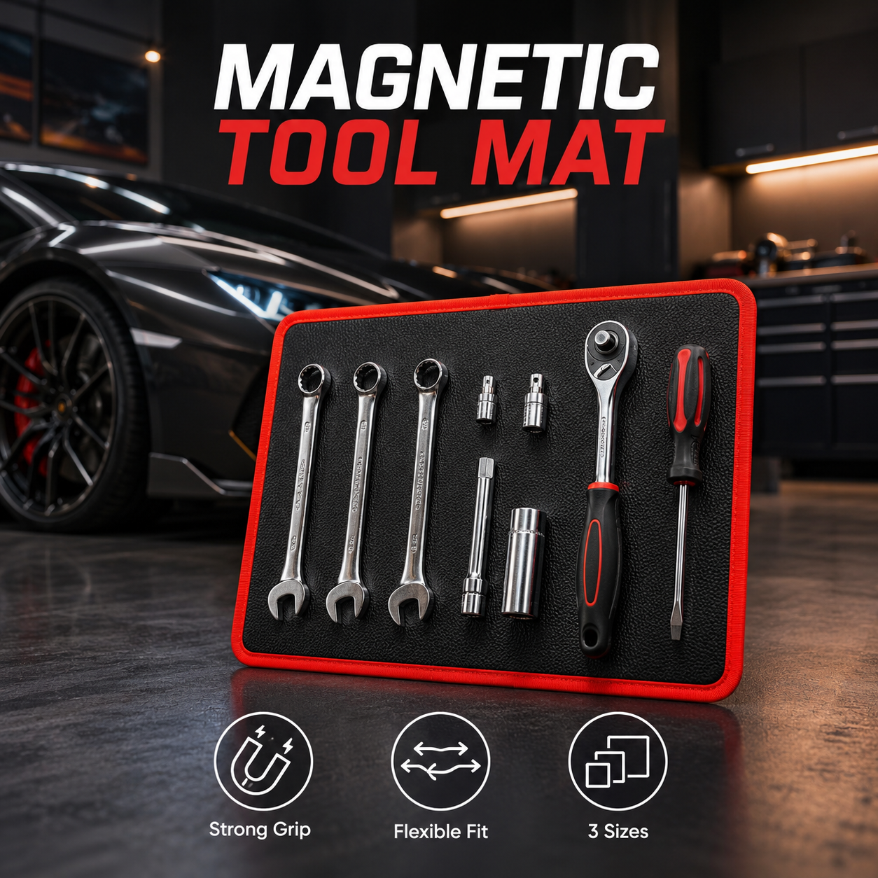 🔥 Father’s Day Magnetic Tool Mat – Keep Screws Sockets & Tools Locked in Place