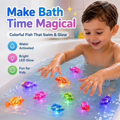 🔥 Only $1.99 Each! Magic LED Swimming Fish Toy – Make Bath Time Fun & Tear-Free