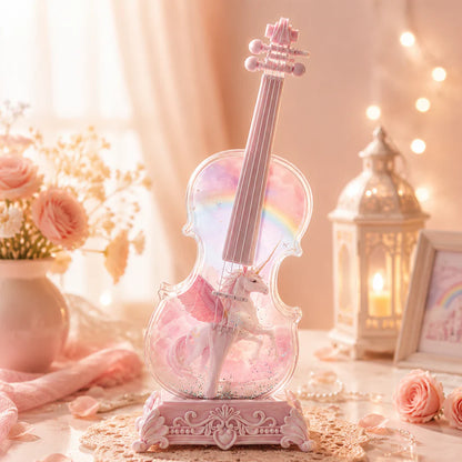 🎶Crystal Violin Music Box with Bluetooth & Snow Light