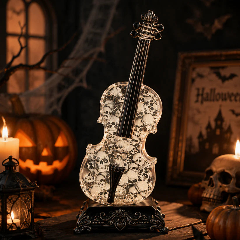 🎶Crystal Violin Music Box with Bluetooth & Snow Light