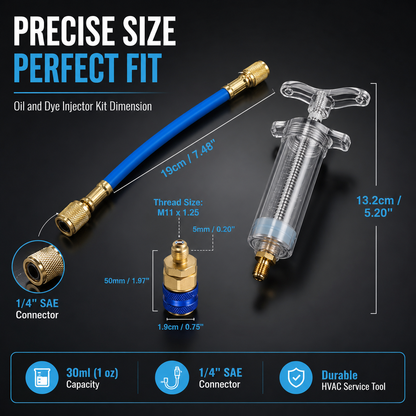 Manual AC Oil & Dye Injector Kit