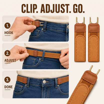 💥2PCS No Buckle Belt👖 Stretch Comfort All Day
