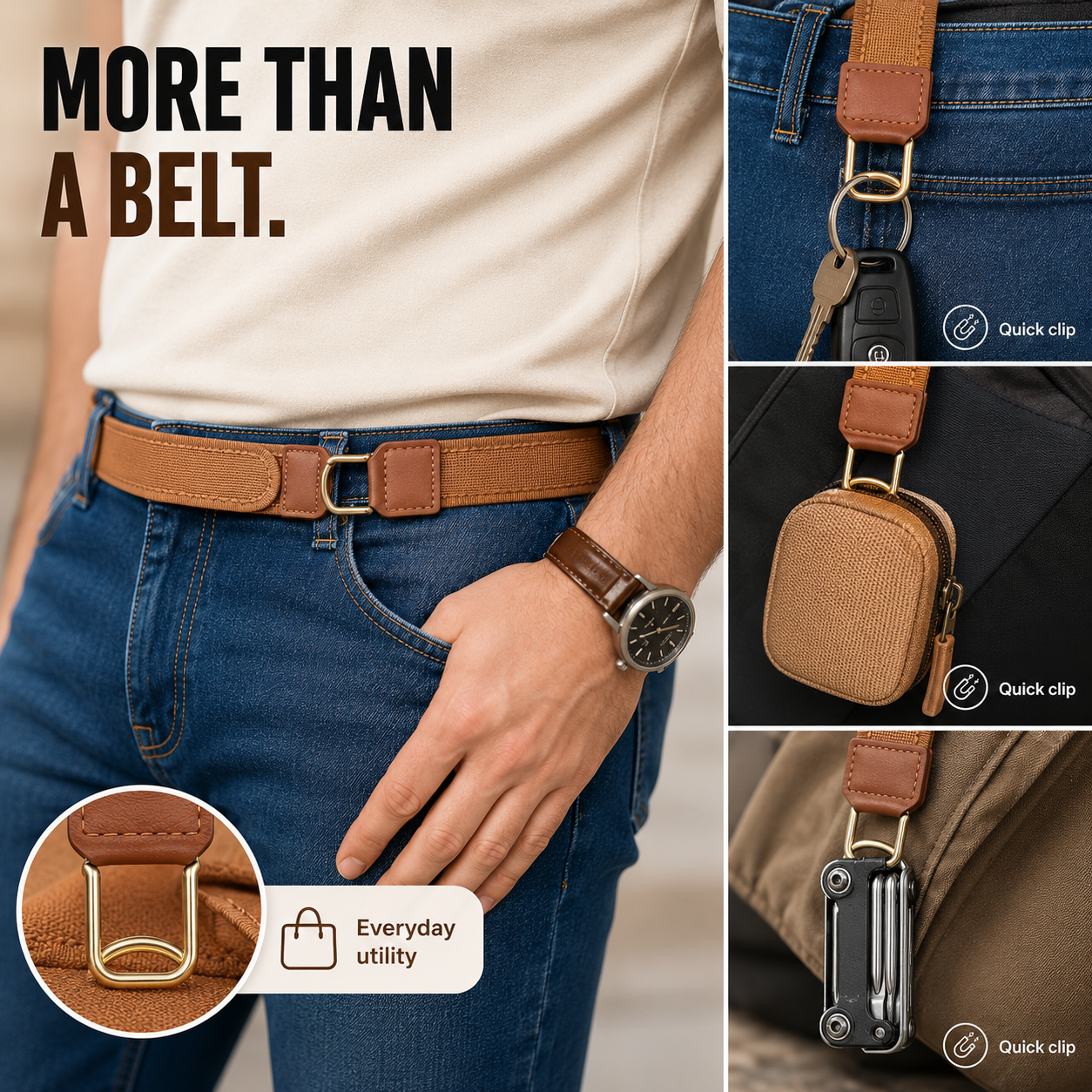 💥2PCS No Buckle Belt👖 Stretch Comfort All Day
