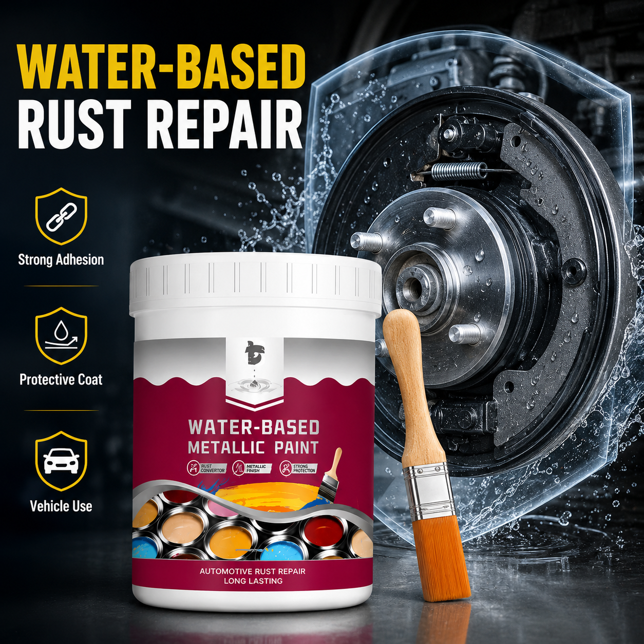 🔥Hot Sale 49% OFF🔥 Rust Converter & Metallic Paint – Stops Rust, Ready to Paint🛡️