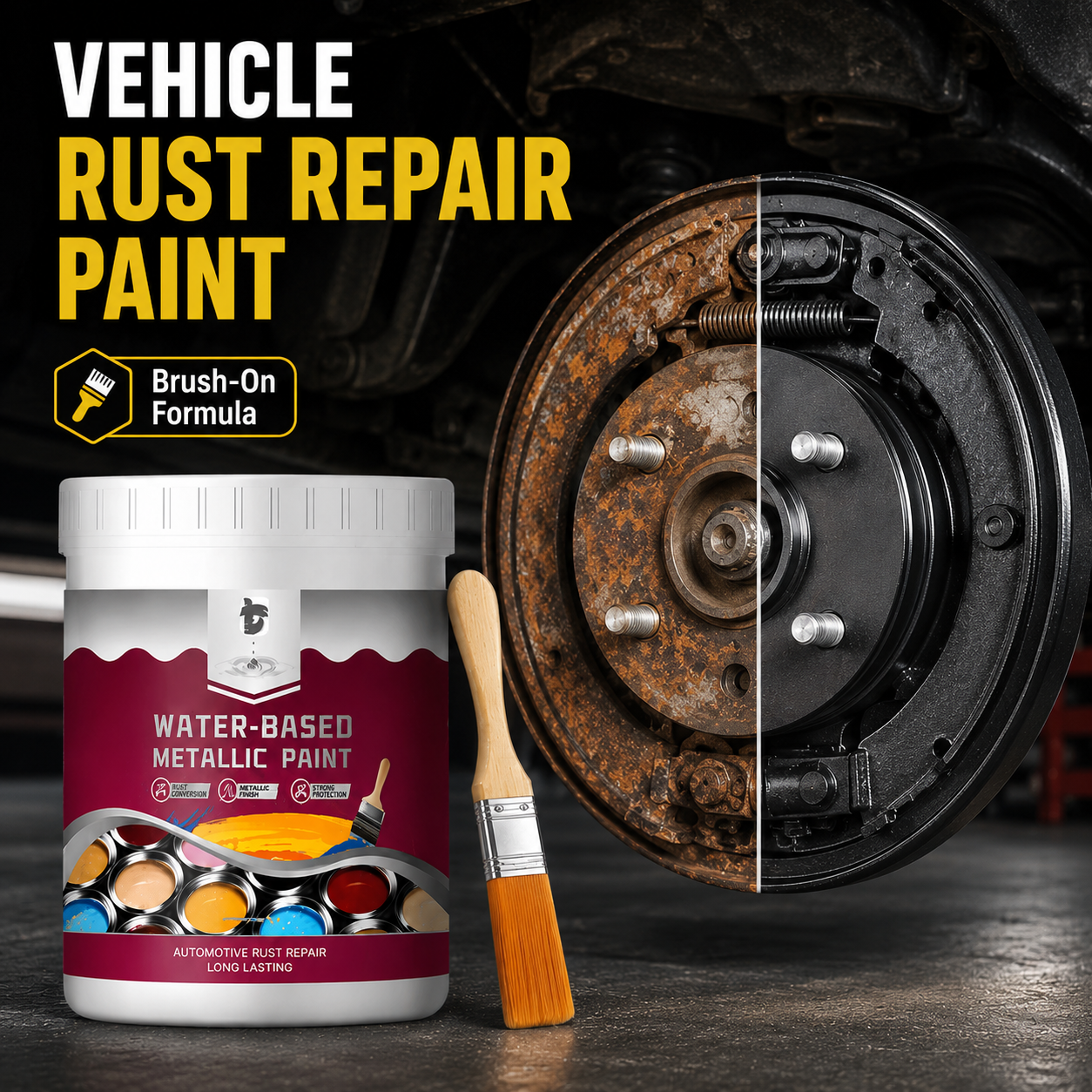 🔥Hot Sale 49% OFF🔥 Rust Converter & Metallic Paint – Stops Rust, Ready to Paint🛡️