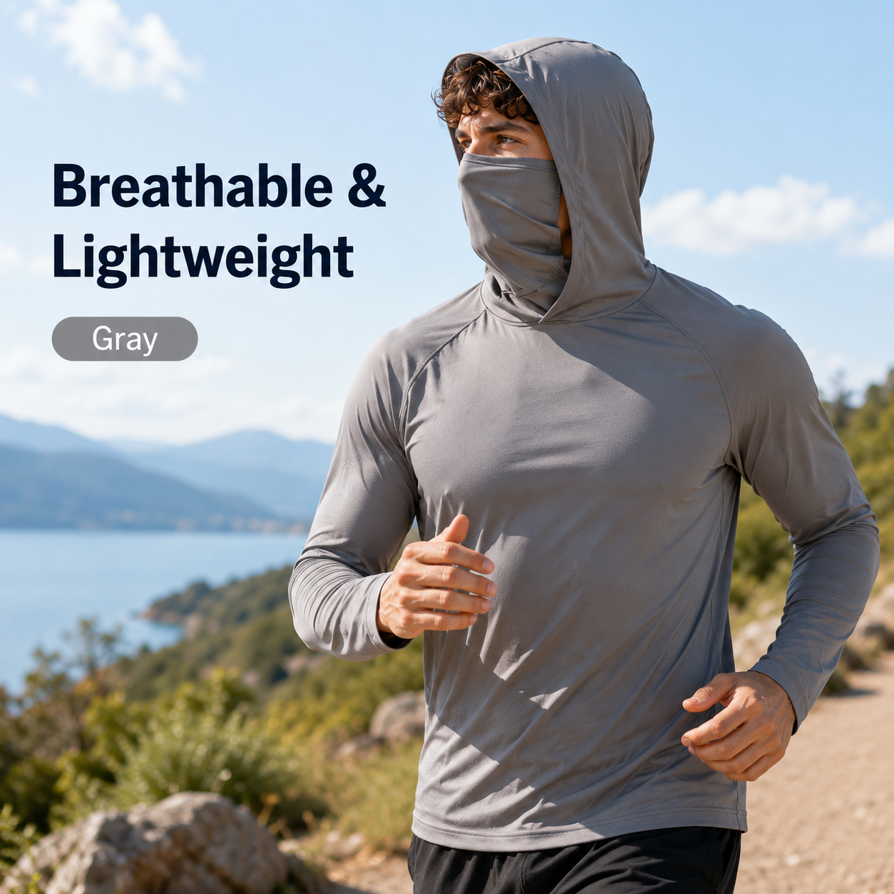 🏕️50K+ Sold⚡Men's UPF 50+ Cooling Hoodie – Soft, Breathable & UV Protection