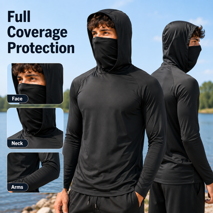 🏕️50K+ Sold⚡Men's UPF 50+ Cooling Hoodie – Soft, Breathable & UV Protection
