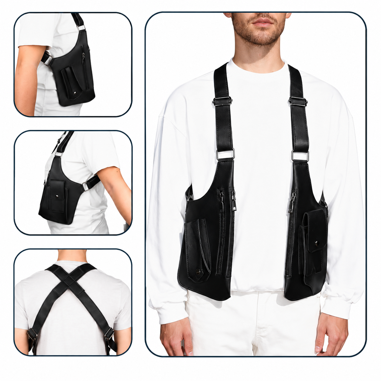 Dual-Shoulder Ergonomic Underarm Vest Pack