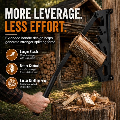 🪵 Wall-Mounted Kindling Splitter – Heavy Duty Firewood Splitter
