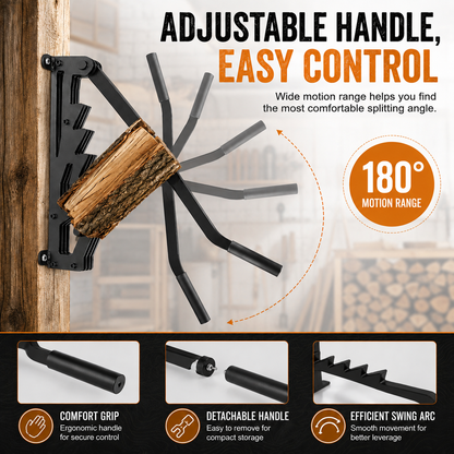 🪵 Wall-Mounted Kindling Splitter – Heavy Duty Firewood Splitter