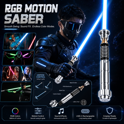Legendary Luke Skywalker RGB Lightsaber – Motion-Activated with Infinite Colors