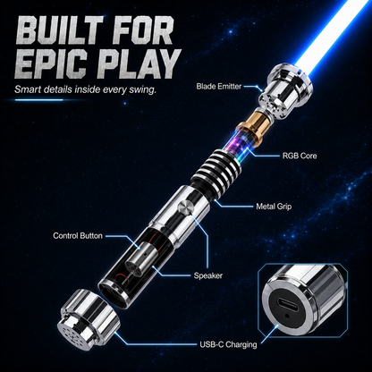 Legendary Luke Skywalker RGB Lightsaber – Motion-Activated with Infinite Colors