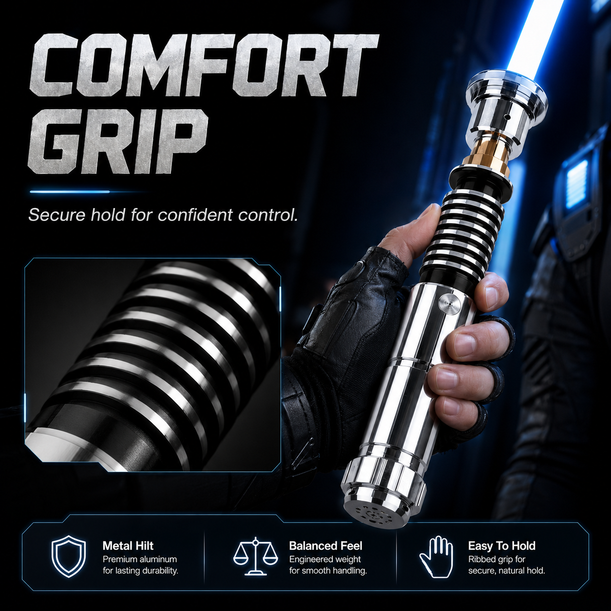 Legendary Luke Skywalker RGB Lightsaber – Motion-Activated with Infinite Colors