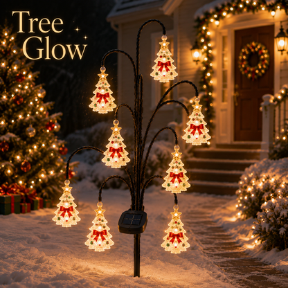 🎄 Christmas Solar Tree Stake Lights | 5 Styles Outdoor Yard Decor
