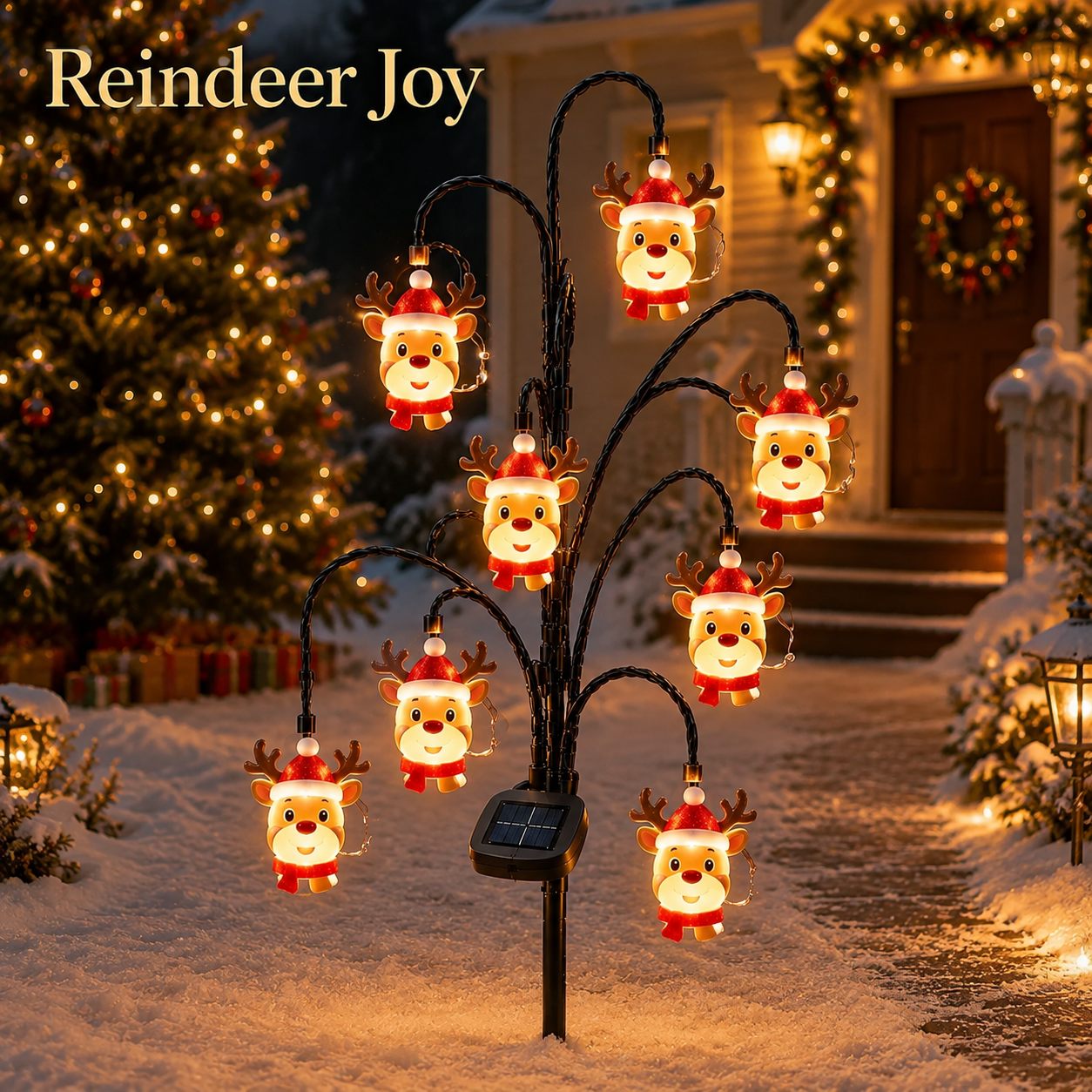 🎄 Christmas Solar Tree Stake Lights | 5 Styles Outdoor Yard Decor