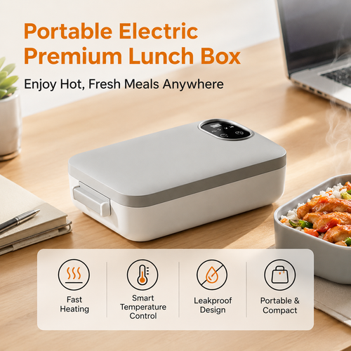 🍱⚡ Portable electric lunch box with self-heating 🔋🌡️