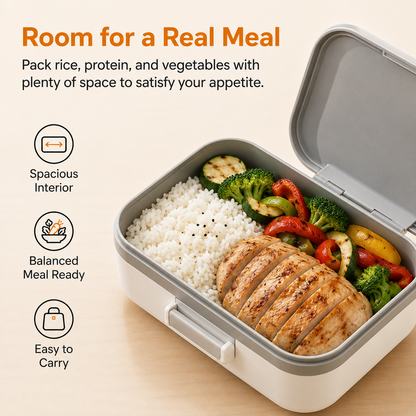 🍱⚡ Portable electric lunch box with self-heating 🔋🌡️