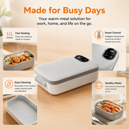 🍱⚡ Portable electric lunch box with self-heating 🔋🌡️