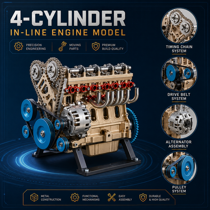🏎️The Ultimate Desktop Masterpiece: Miniature V8 Small-Block Static Model Kit🛠️