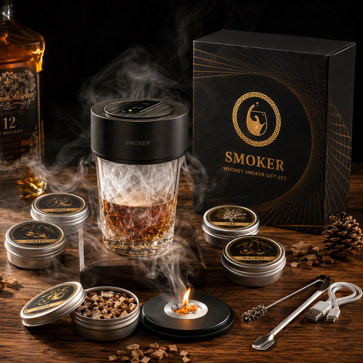Kandora™ Electric Whiskey Smoker