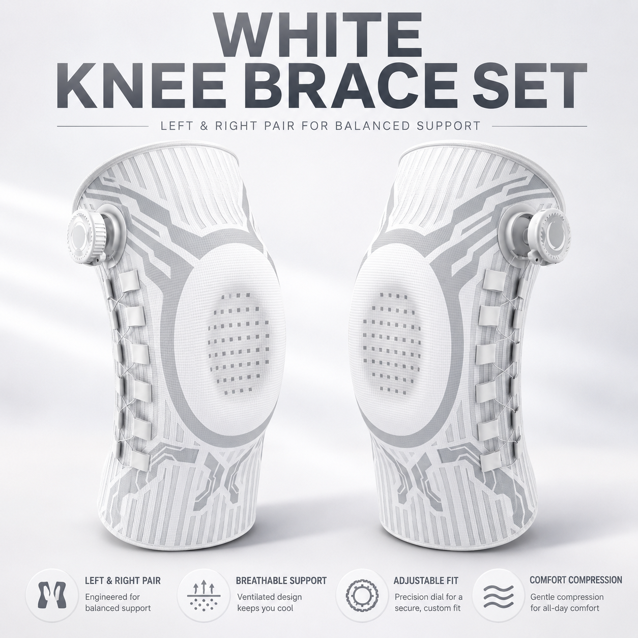 🔥 BUY 1 GET 2ND 50% OFF – Sports Knee Support Brace | Instant Pain Relief & All-Day Knee Stability