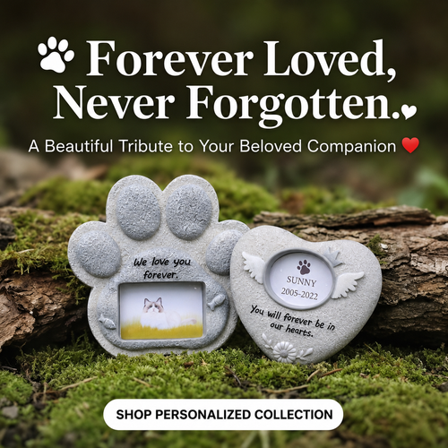 🌈 Forever Loved Pet Memorial Stone – A Heartfelt Tribute That Never Fades ❤️🐾