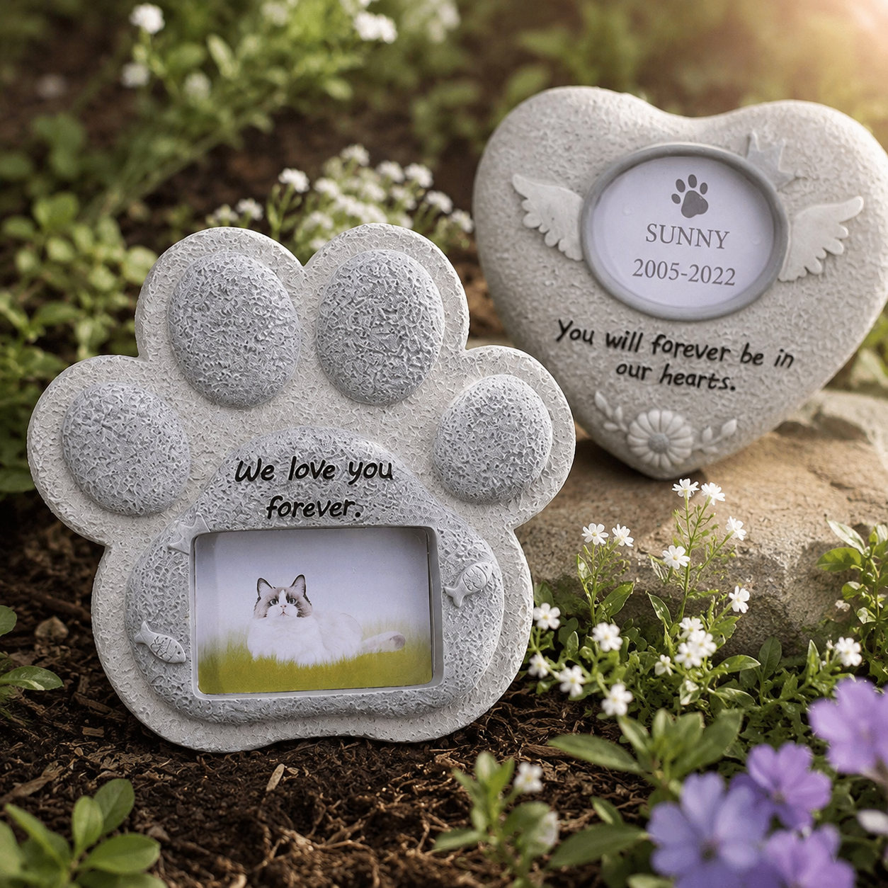 🌈 Forever Loved Pet Memorial Stone – A Heartfelt Tribute That Never Fades ❤️🐾