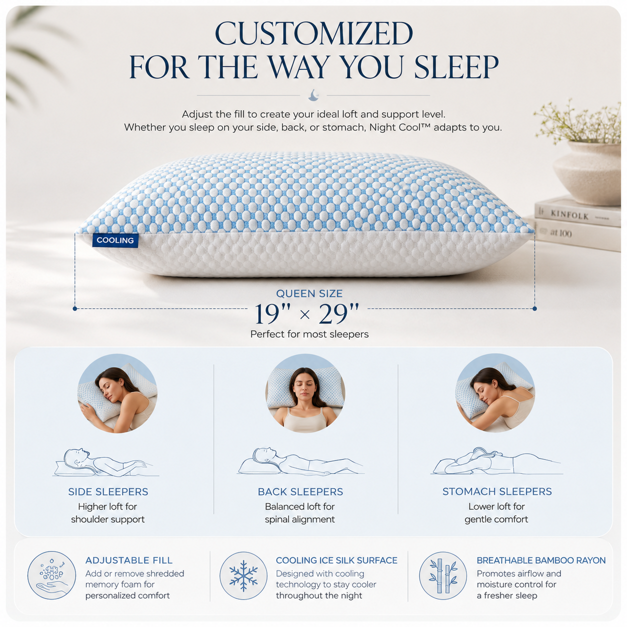Night Cool Adjustable Pillow