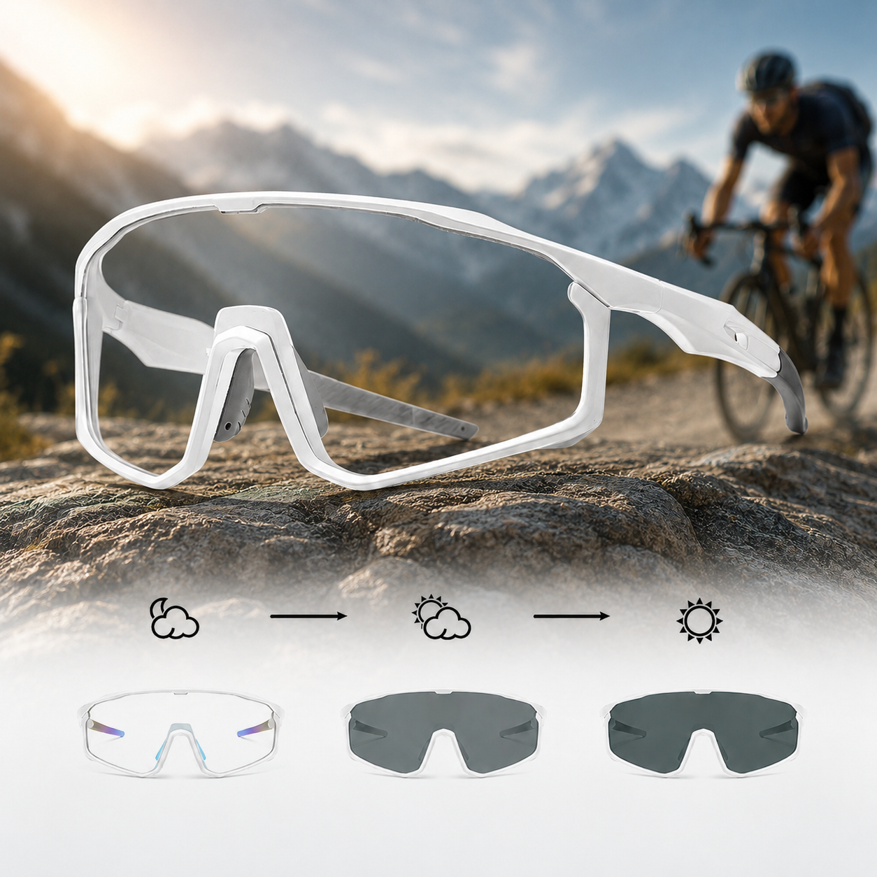 UV400 Photochromic Aviator Sunglasses – Polarized, All-Day Protection 😎