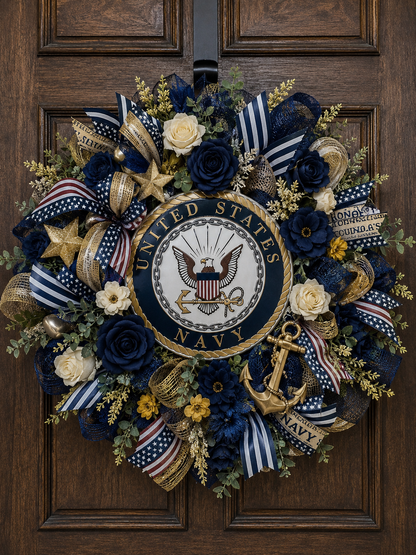 Marine Corps Patriotic Wreath | Honor Veterans Decor - Support Our Heroes