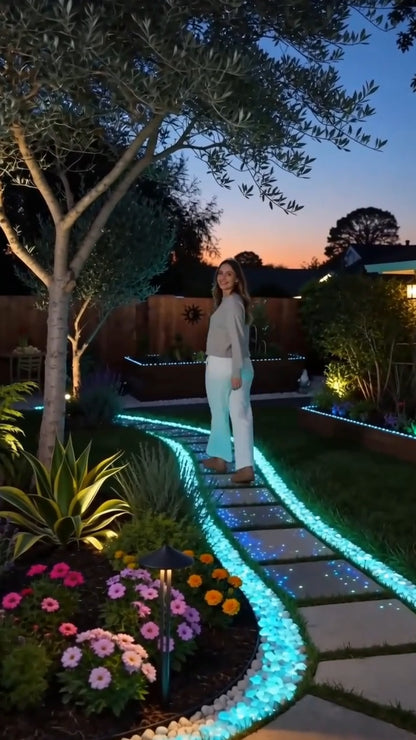 🌈Colorful Glow-in-the-Dark Garden Stones