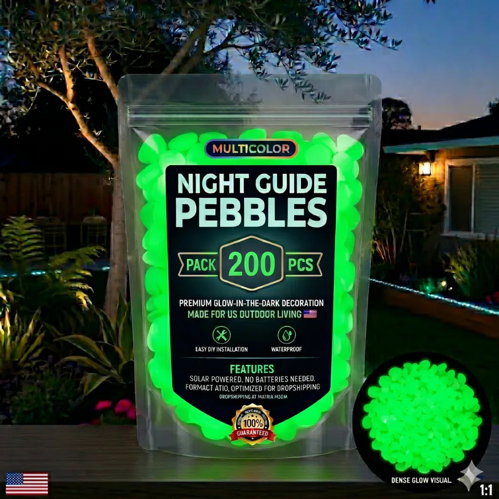 🌈Colorful Glow-in-the-Dark Garden Stones