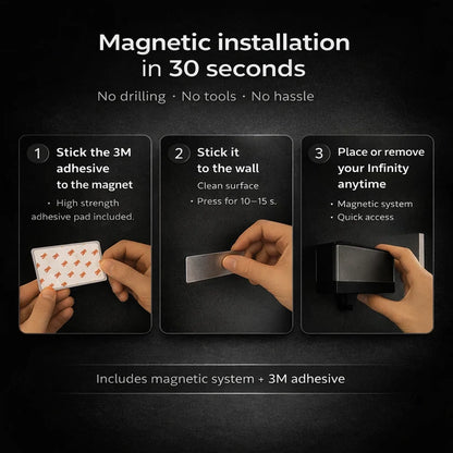 🌟Infinity LED Garage Key Holder | Illusion Mirror Rechargeable Holder