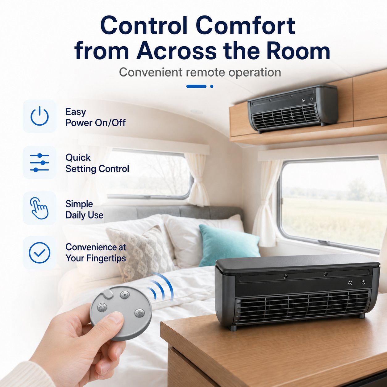 🌬️ Portable Ice Mist Cooling Fan | 6000mAh Rechargeable, Wall-Mount/Desktop, Remote Control - Cool & Humidify Anywhere!