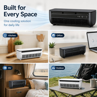 🌬️ Portable Ice Mist Cooling Fan | 6000mAh Rechargeable, Wall-Mount/Desktop, Remote Control - Cool & Humidify Anywhere!