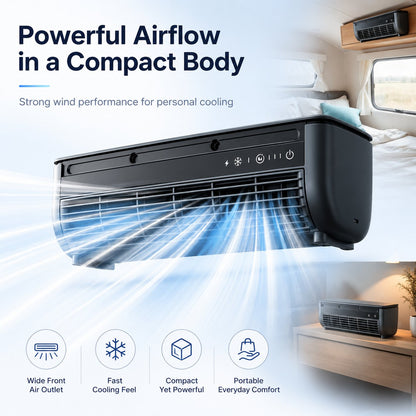 🌬️ Portable Ice Mist Cooling Fan | 6000mAh Rechargeable, Wall-Mount/Desktop, Remote Control - Cool & Humidify Anywhere!