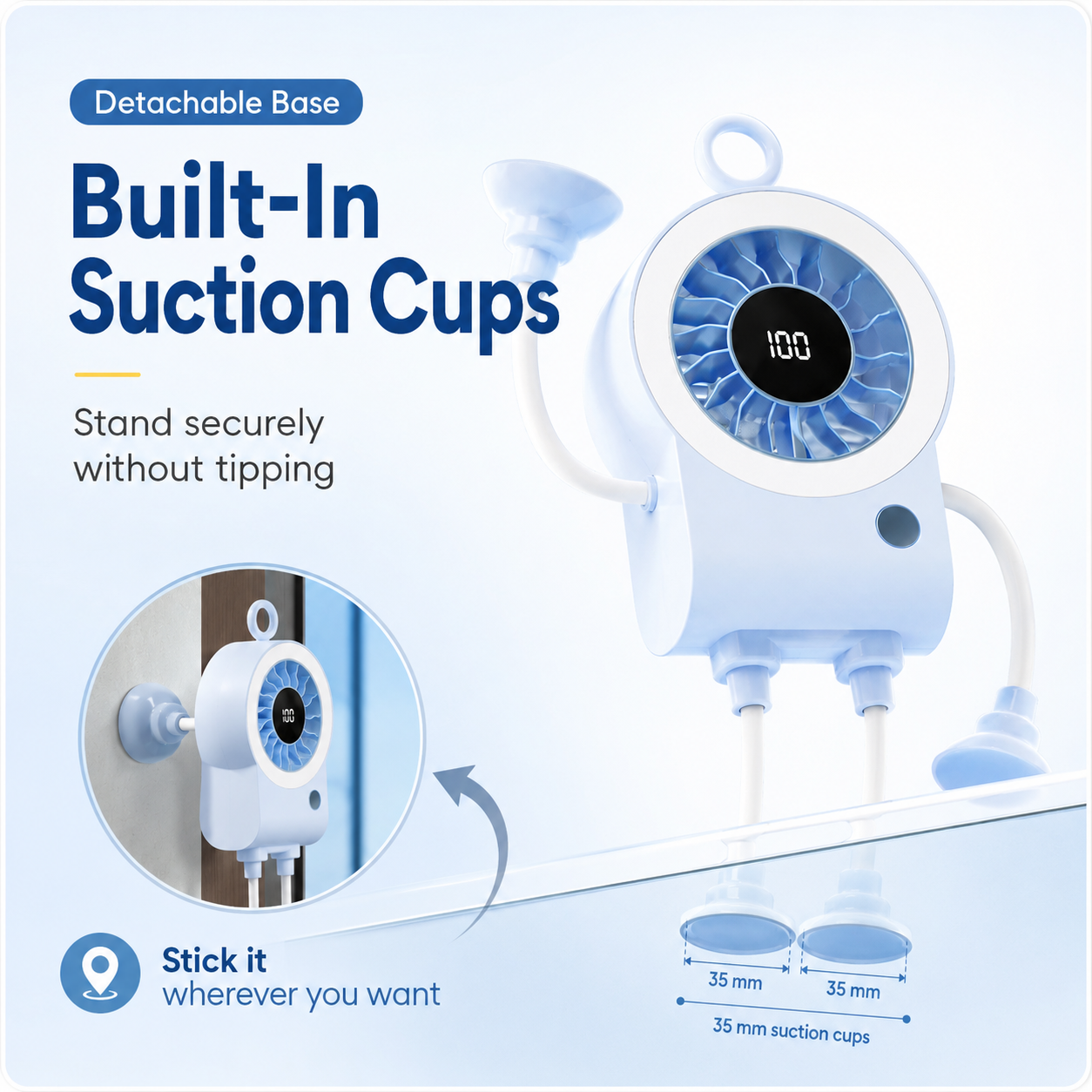 🌟🤖 Cute Robot Shaped Multi-scene Portable Desk Fan
