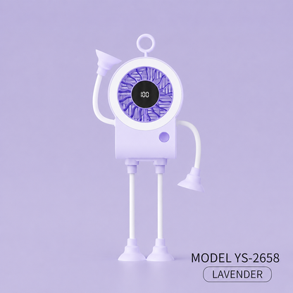 🌟🤖 Cute Robot Shaped Multi-scene Portable Desk Fan