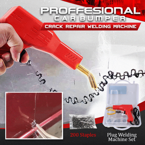 🔧 Handheld Car Plastic Welding Repair Tool (200 Staples Included)