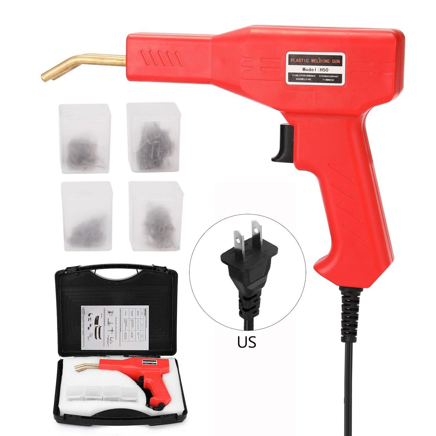 🔧 Handheld Car Plastic Welding Repair Tool (200 Staples Included)