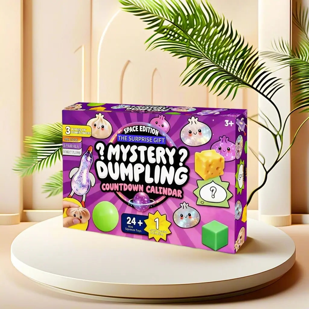💥Hot Selling Surprise 🤩24 Days Mystery Dumpling Countdown Calendar, Squeeze Sensory Fidget Toy Set