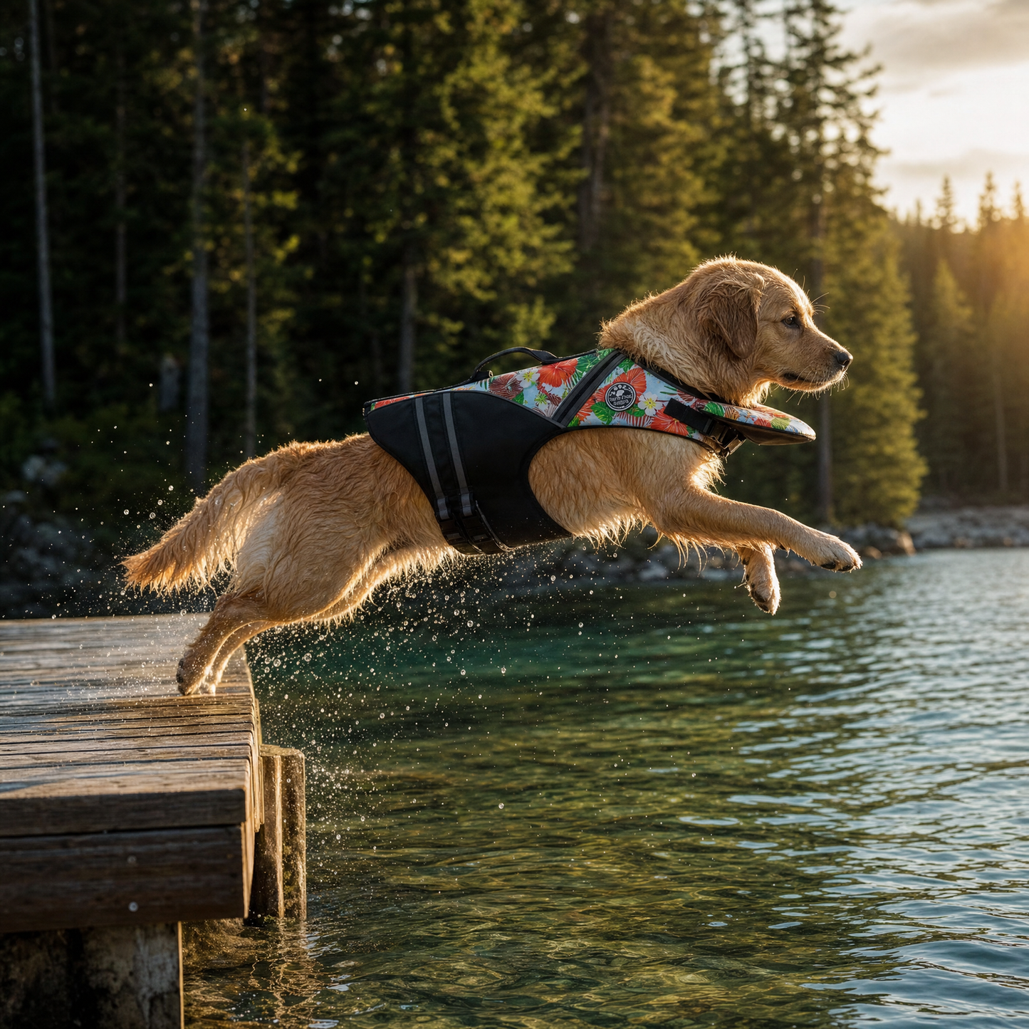 🐶Dog Life Jacket with Chin Support | Adjustable High-Visibility Dog Swim Vest