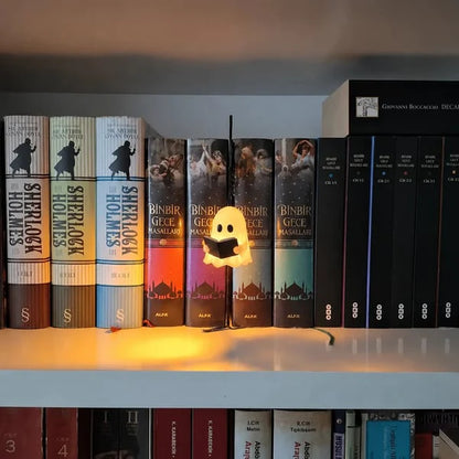 👻Summer Sale 49% OFF🔥Cozy Reading Ghost Bookshelf Lamp