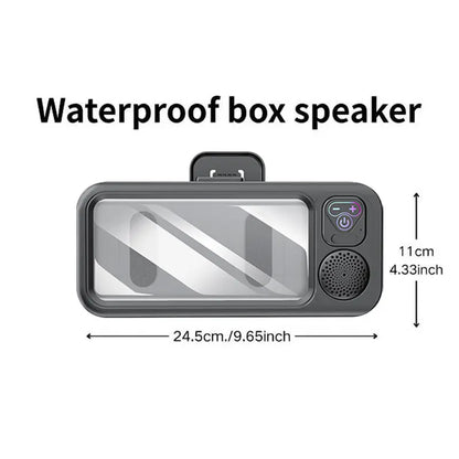 🎶Waterproof Shower Phone Holder with Bluetooth Speaker | ✨360° Rotating Case