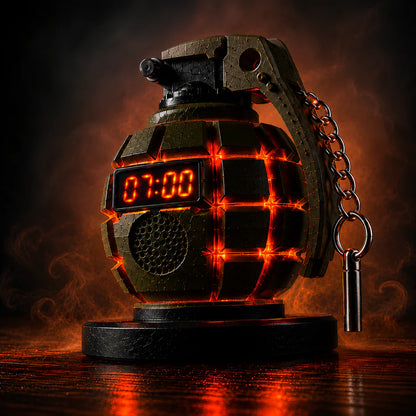💣Tactical Grenade Alarm Clock | Loud USB Rechargeable Alarm for Heavy Sleepers