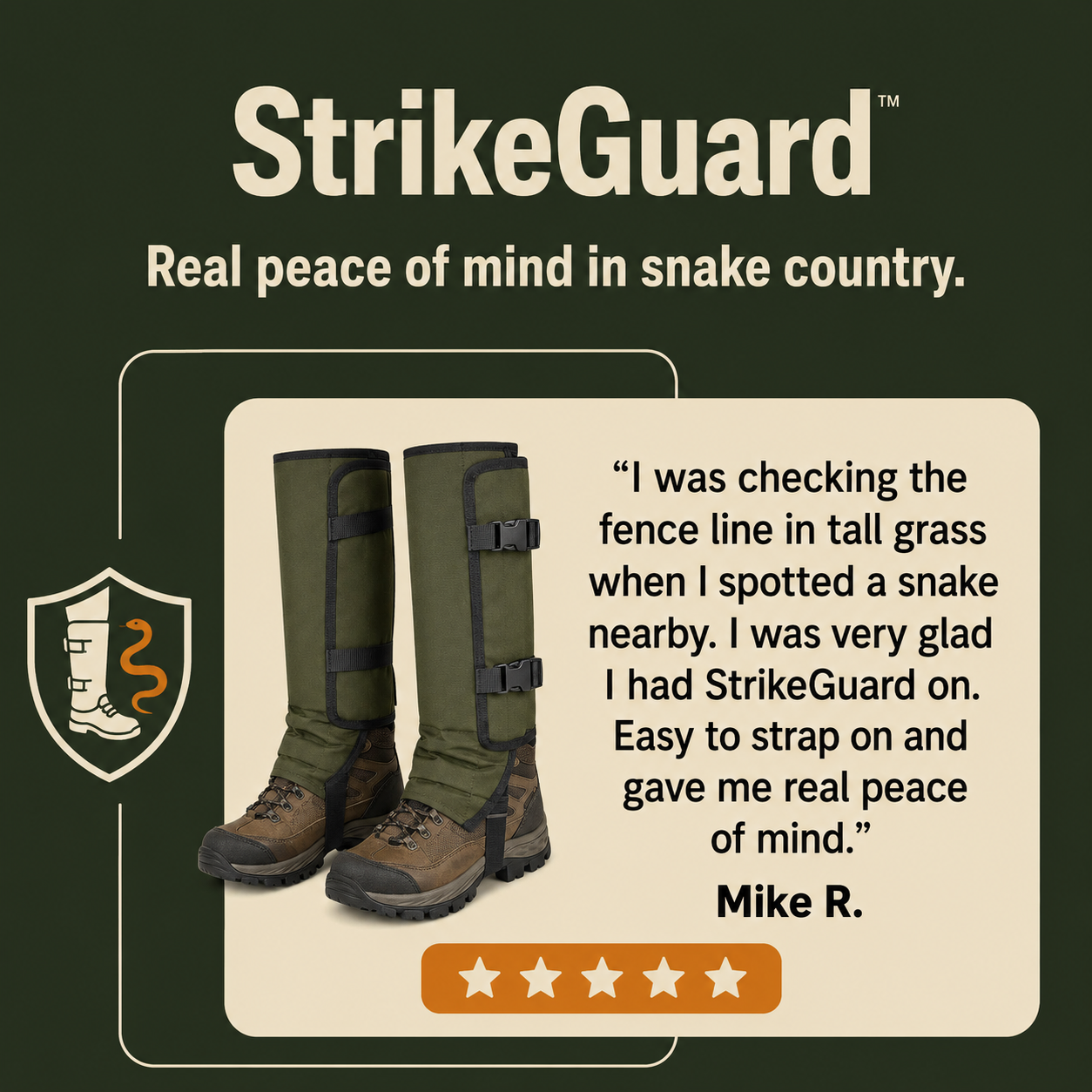 Tactical Snake Bite Protection for Hunting & Outdoor