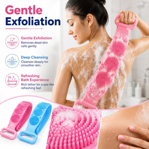 Silicone Bathing Scrubber Belt for Men & Women