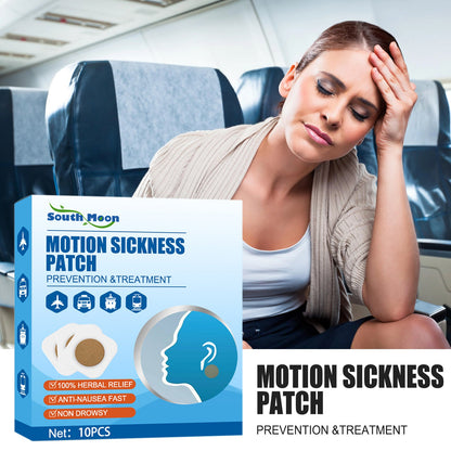 Motion Sickness Patch for Adults, Long-Lasting Relief from Nausea and Dizziness, Friendly Design for Traveling by Car, Ship and Plane